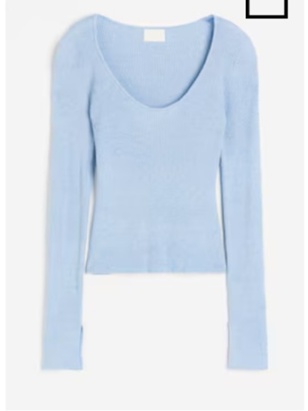 H&M Women’s Rib Knit Long Sleeve Top
